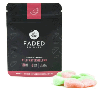 Wild Watermelons Cannabis-Infused Gummies By Faded Edibles Co. (180Mg Thc)