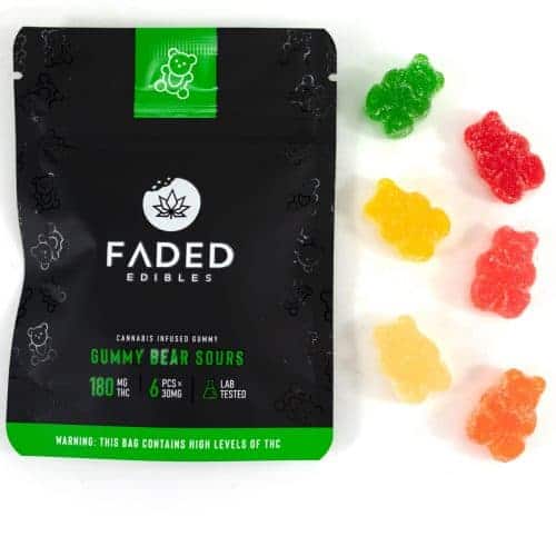 Gummy Bear Sours (180Mg Thc) – Faded Edibles