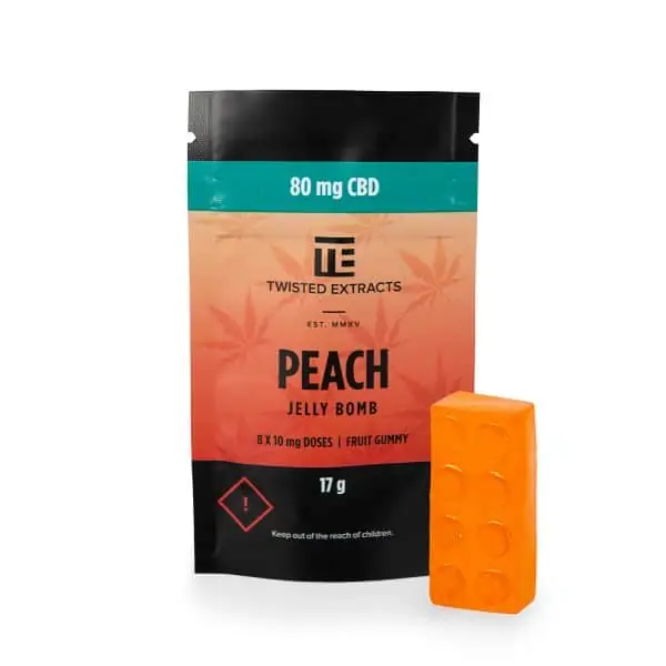 Twisted Extracts - Peach CBD Jelly Bomb