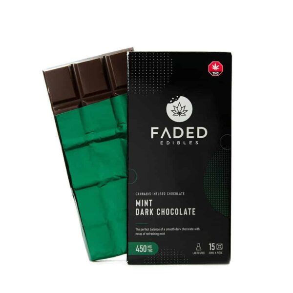 Dark Mint Chocolate (450mg THC) - Faded Cannabis Co.