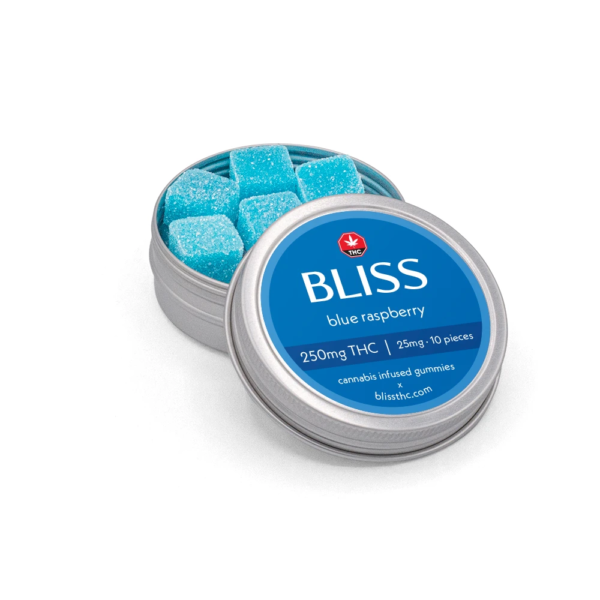 Blue Raspberry 250mg THC Bliss Edibles