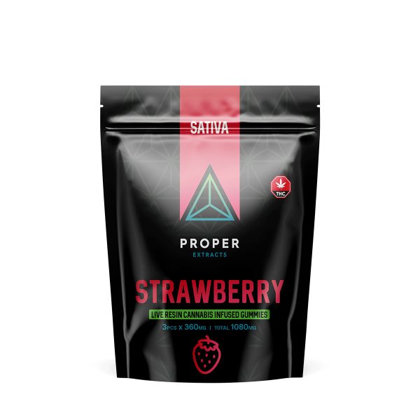 Proper Extracts Sativa Strawberry Gummies 600x600