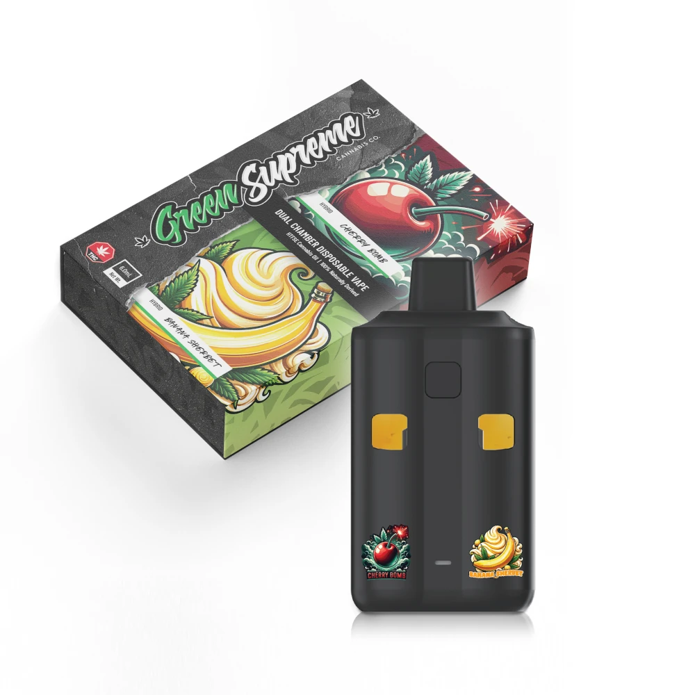 Dual Chamber Green Supreme 6mL HTFSE Vape Pens